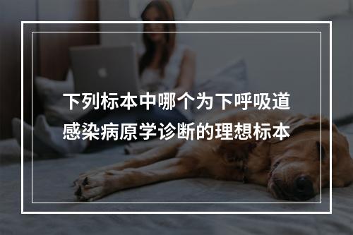 下列标本中哪个为下呼吸道感染病原学诊断的理想标本