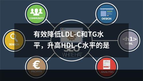 有效降低LDL-C和TG水平，升高HDL-C水平的是