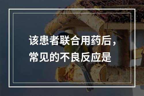 该患者联合用药后，常见的不良反应是