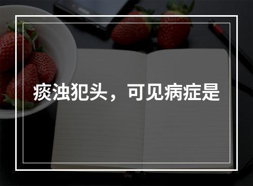 痰浊犯头，可见病症是