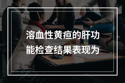 溶血性黄疸的肝功能检查结果表现为