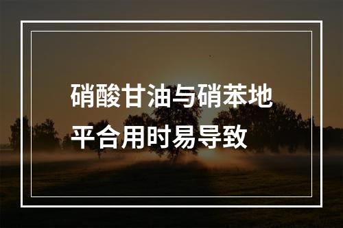 硝酸甘油与硝苯地平合用时易导致