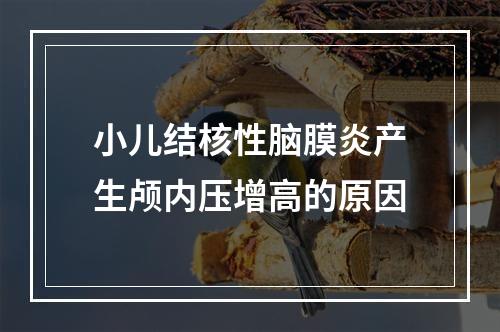 小儿结核性脑膜炎产生颅内压增高的原因