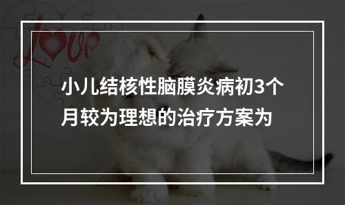 小儿结核性脑膜炎病初3个月较为理想的治疗方案为