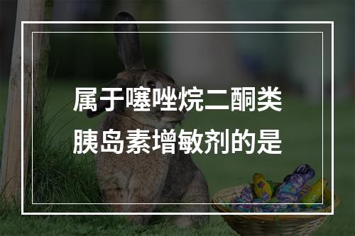 属于噻唑烷二酮类胰岛素增敏剂的是