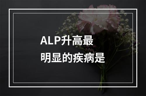 ALP升高最明显的疾病是