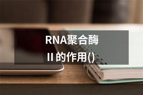 RNA聚合酶Ⅱ的作用()