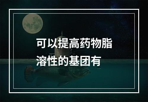 可以提高药物脂溶性的基团有