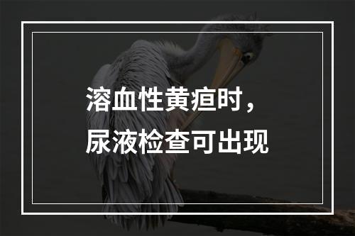 溶血性黄疸时，尿液检查可出现