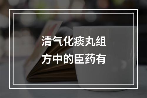 清气化痰丸组方中的臣药有