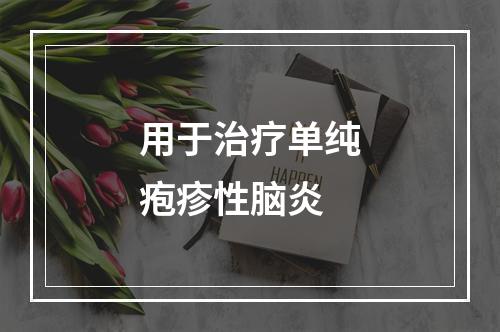 用于治疗单纯疱疹性脑炎