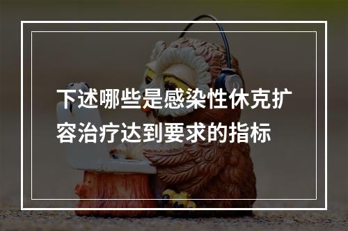 下述哪些是感染性休克扩容治疗达到要求的指标