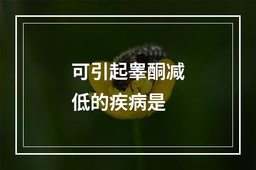 可引起睾酮减低的疾病是