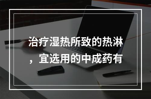 治疗湿热所致的热淋，宜选用的中成药有