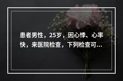 患者男性，25岁，因心悸、心率快，来医院检查，下列检查可明确