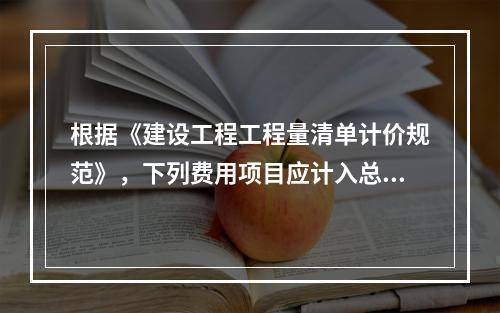 根据《建设工程工程量清单计价规范》，下列费用项目应计入总承包