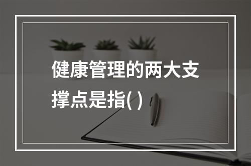 健康管理的两大支撑点是指( )