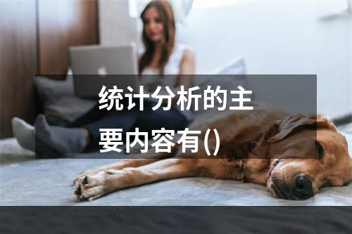 统计分析的主要内容有()