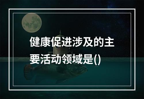 健康促进涉及的主要活动领域是()