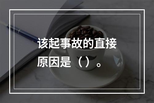 该起事故的直接原因是（	）。