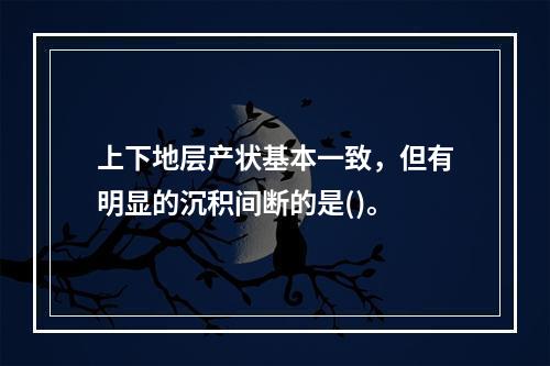 上下地层产状基本一致，但有明显的沉积间断的是()。