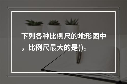 下列各种比例尺的地形图中，比例尺最大的是()。