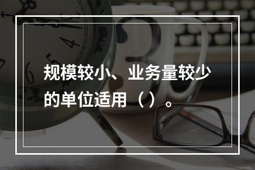 规模较小、业务量较少的单位适用（ ）。