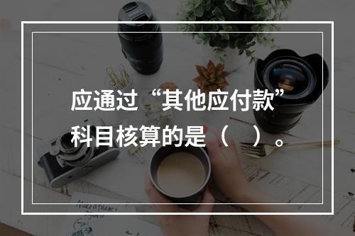 应通过“其他应付款”科目核算的是（　）。