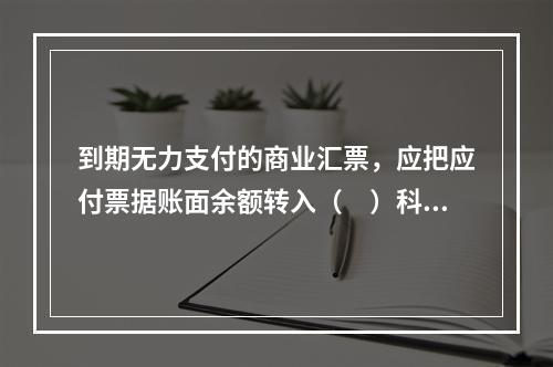 到期无力支付的商业汇票，应把应付票据账面余额转入（　）科目。