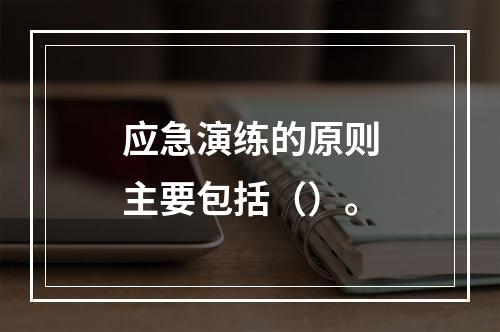 应急演练的原则主要包括（）。