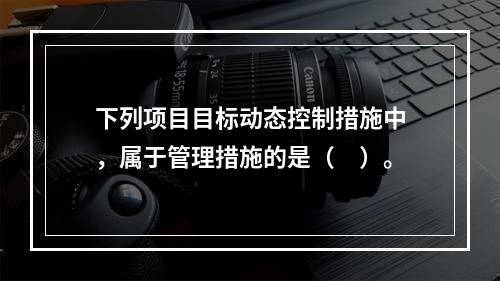 下列项目目标动态控制措施中，属于管理措施的是（　）。