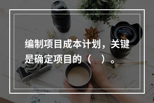 编制项目成本计划，关键是确定项目的（　）。