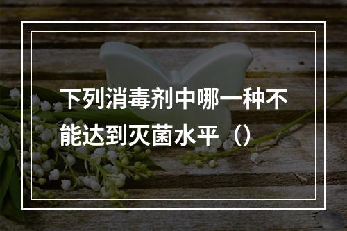 下列消毒剂中哪一种不能达到灭菌水平（）