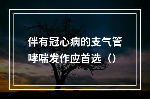 伴有冠心病的支气管哮喘发作应首选（）