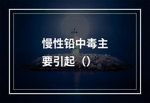 慢性铅中毒主要引起（）