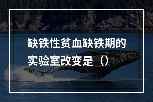 缺铁性贫血缺铁期的实验室改变是（）