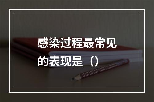 感染过程最常见的表现是（）