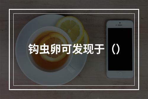 钩虫卵可发现于（）