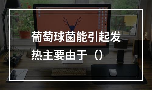 葡萄球菌能引起发热主要由于（）