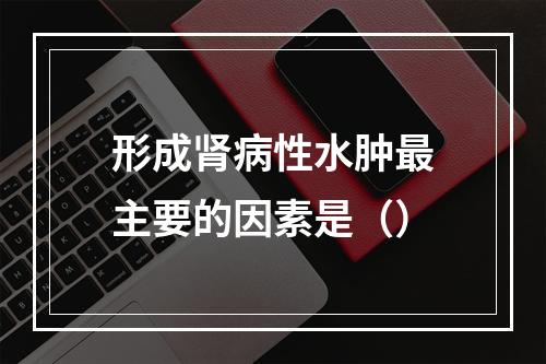 形成肾病性水肿最主要的因素是（）