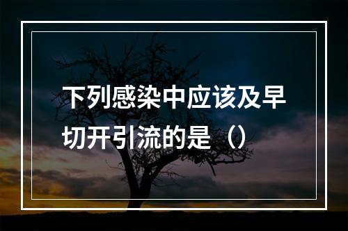 下列感染中应该及早切开引流的是（）