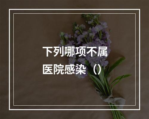 下列哪项不属医院感染（）