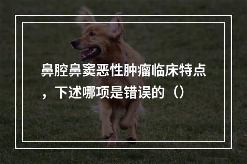 鼻腔鼻窦恶性肿瘤临床特点，下述哪项是错误的（）