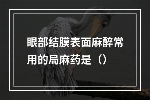 眼部结膜表面麻醉常用的局麻药是（）