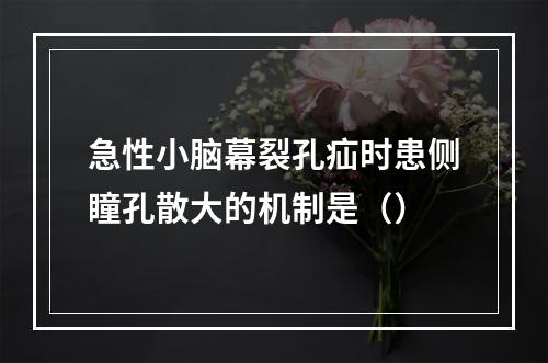 急性小脑幕裂孔疝时患侧瞳孔散大的机制是（）