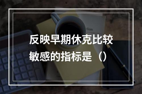 反映早期休克比较敏感的指标是（）