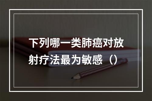 下列哪一类肺癌对放射疗法最为敏感（）