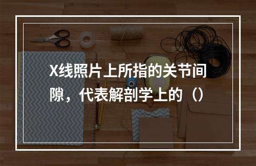 X线照片上所指的关节间隙，代表解剖学上的（）