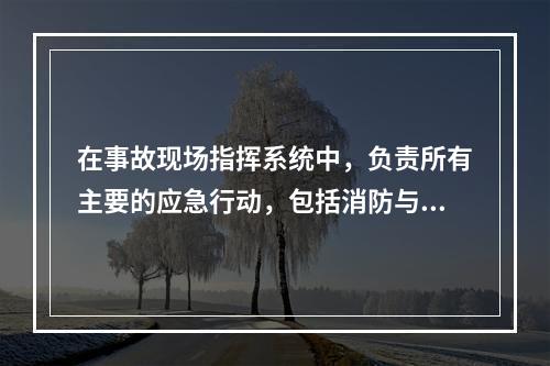 在事故现场指挥系统中，负责所有主要的应急行动，包括消防与抢险