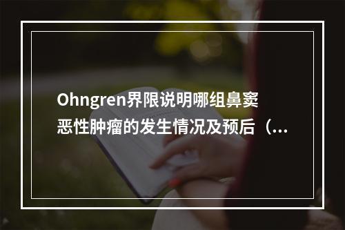 Ohngren界限说明哪组鼻窦恶性肿瘤的发生情况及预后（）